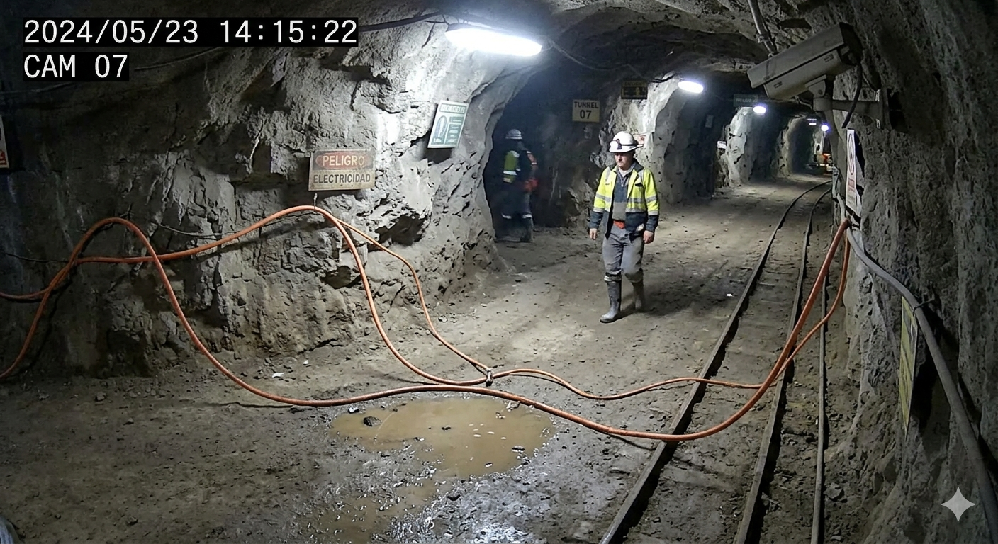Monitoreo CCTV en minería subterránea